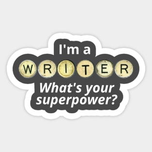 Writer Superpower Sticker